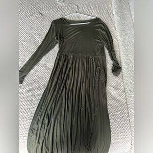 Sage green maxi dress